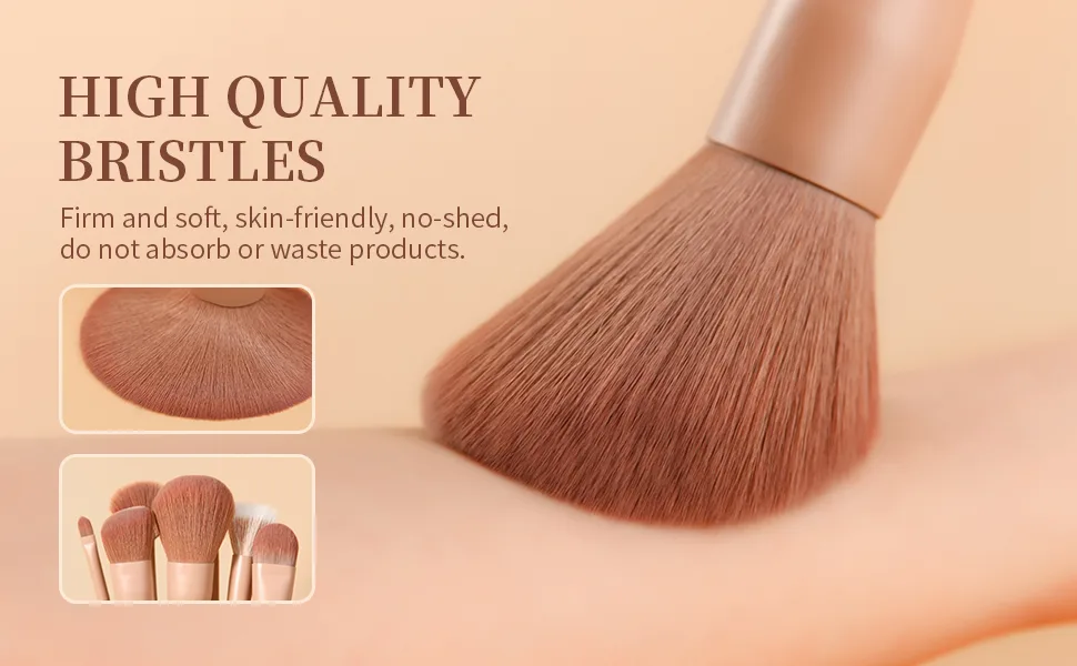 DUcare Makeup Brushes 14Pcs Coffee Series Makeup Brush set with Makeup Sponges Premium Gifts Foundation Blending Face Powder Blush Eye Shadows Brushes - product information 3