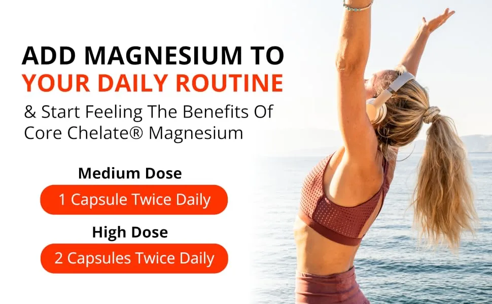 Magnesium Glycinate (Bisglycinate) - 3500mg (400mg Elemental) | Chelated Magnesium Supplement | 120 Capsules / 30 Servings | Highly Bioavailable | Made in UK - GMP Certified - Add Magnesium To You Daily Routine