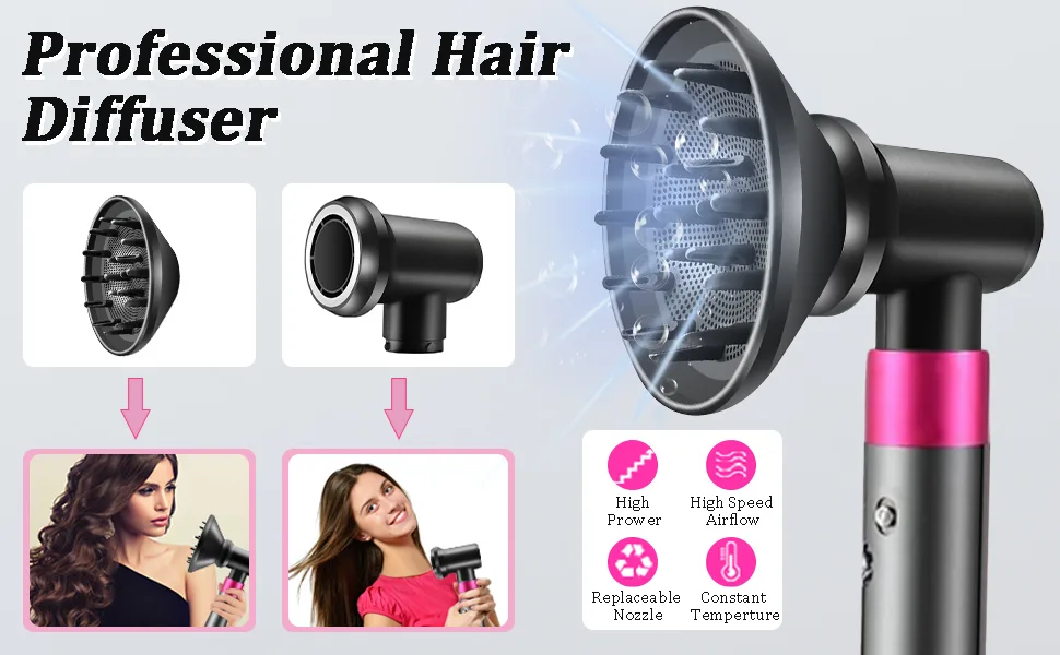 Diffuser and Adaptor Compatible with Dyson Airwrap Styler Attachments Airwrap Styler Converting Hairdryerr Combo Accessories Gifts for Women - Diffuser and Adaptor Compatible with Dyson Airwrap Styler Attachments