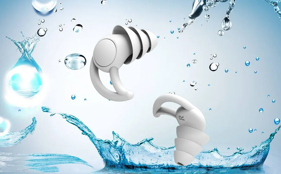 Ear Plugs for Sleeping Noise Cancelling Reusable Soft Silicone Earplugs for Sleeping Snoring Work & Studying Traveling Swimming(2 Pairs) Grey - Ear Plugs for Sleeping