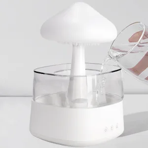 MIFXIN Cloud Rain Humidifier with 7 Colors LED Light Aromatherapy Essential Oil Diffusers Micro Humidifier with Remote Control Desk Fountain Bedside Sleeping Relaxing Mood Water Drop Sound (Black) Black 2024 - diffuser
