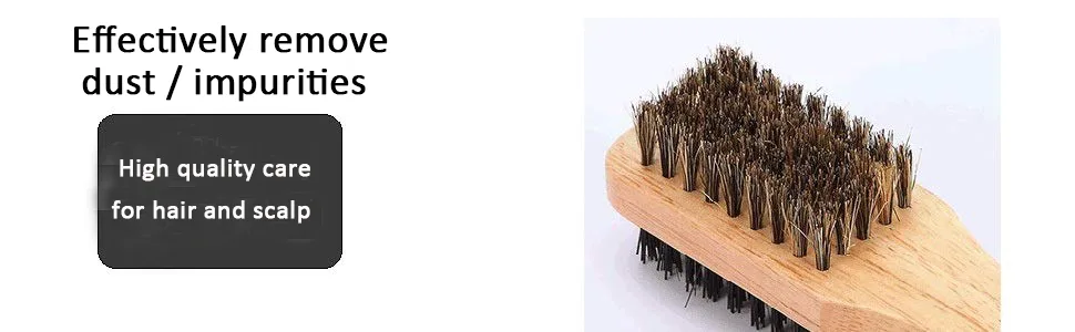 Men's Beard Brush Double-Sided Facial Hair Brush Shaving Comb Male Mustache Brush Solid Wood Handle - product information 3
