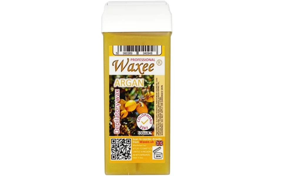 6x 100ml roll-on wax roller wax cartridge refill + 100 waxing strips from UK brand Waxee!- Argan. - Waxee, 100ml roll-on wax Argan.