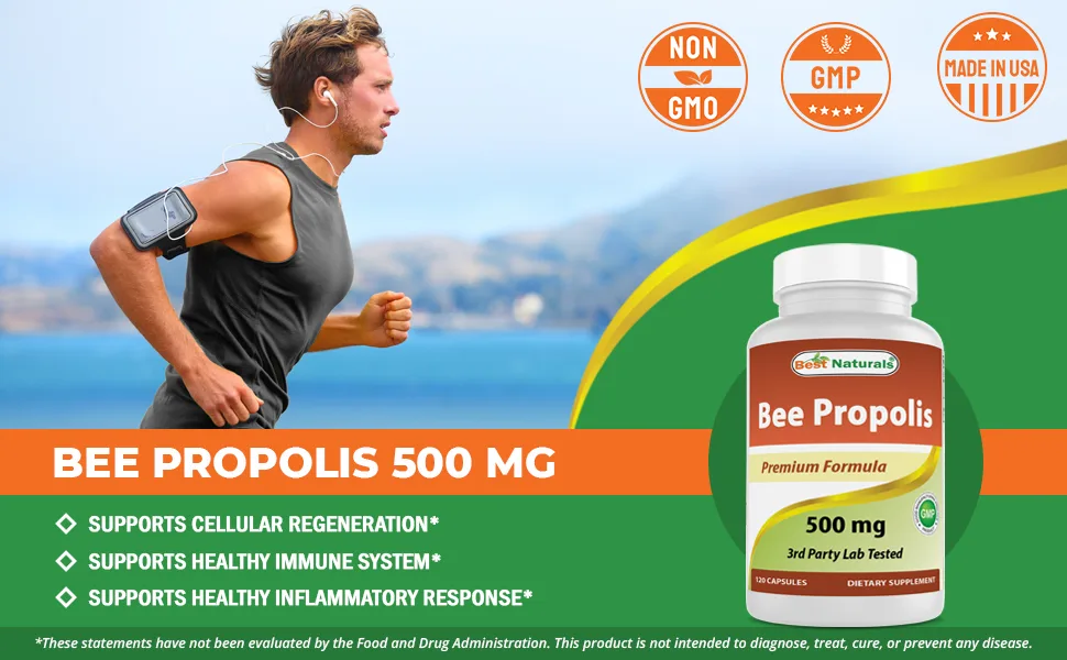 Best Naturals Bee Propolis 500 mg 120 Capsules (120 Count (Pack of 1)) - product information 2