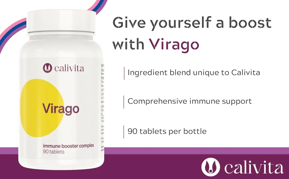 Virago - Lysine Cold Sore Treatment - Vegan Immunity Booster with L-Lysine Olive Leaf Extract Cat's Claw and More - 90 Tablets - product information 2