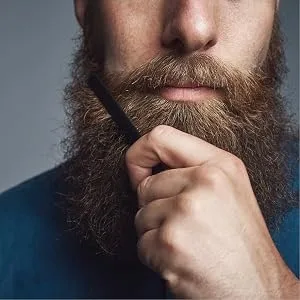 Well Groomed Wizard Wooden Beard Comb for Men double sided Anti-static Beard Grooming Comb - combing beard