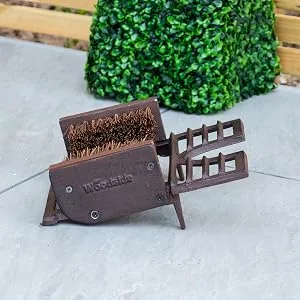 Woodside Cast Iron 3 in 1 Boot Brush Jack & Scraper Outdoor Shoe Mud Cleaner - W486