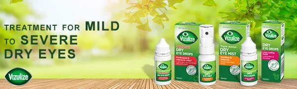 Vizulize Intensive Dry Eye Drop 10ml - Intensive & Longer Lasting Relief Moisturises & Soothes Dry Eyes - Vizulize dry eye banner