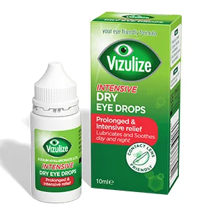 Vizulize Intensive Dry Eye Drop 10ml - Intensive & Longer Lasting Relief Moisturises & Soothes Dry Eyes - Vizulize Intensive Dry Eye Drops Product Image