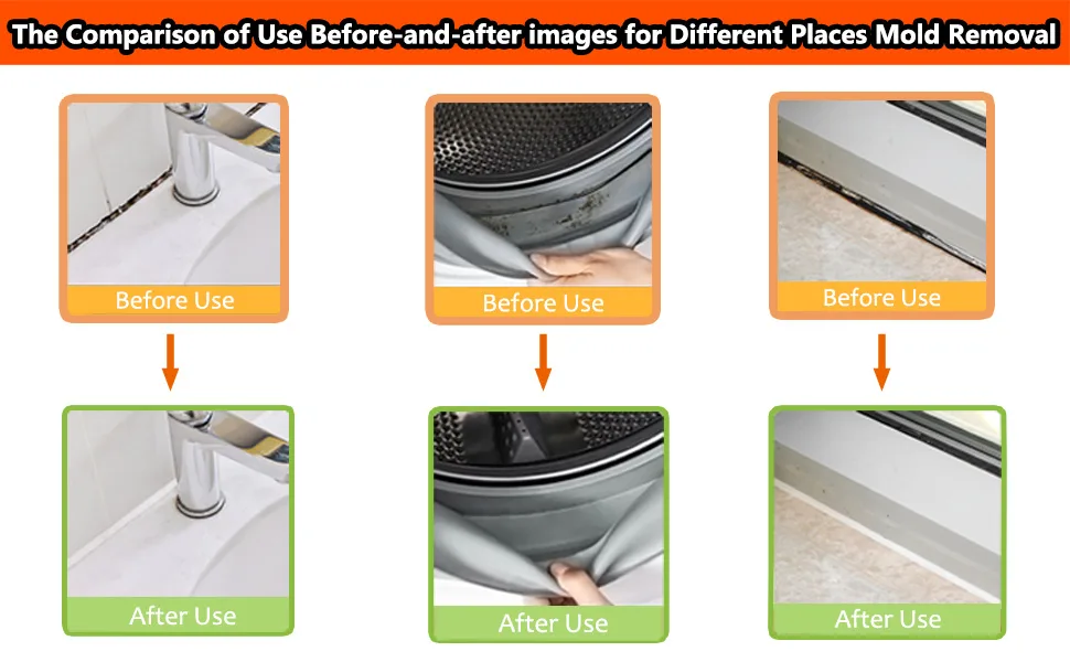 LTCT Korea Household Mold Miracle Remover Gel Mildew Caulk Remover Wall Mold Cleaner - Use before and after