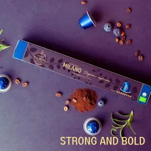 Strong Coffee Variety Pack: 100 Nespresso Compatible Pods. Test-Winning Capsules. 6 Different Varieties Strong Variety Pack 100 Count (Pack of 1) - espresso Milano, Strong and bold