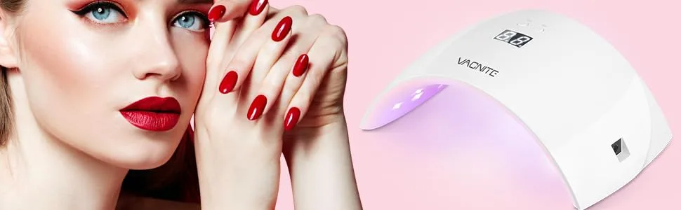 Vacnite Nail lamp 24W LED UV Nail Dryer Curing Lamp with 30S/60S Timer Setting and Automatic Sensor LCD for Fingernail & Toenail Gels Small - product information 2