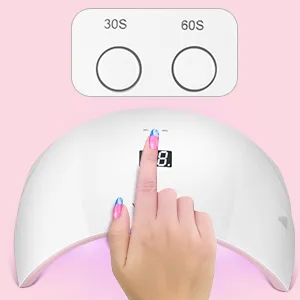 Vacnite Nail lamp 24W LED UV Nail Dryer Curing Lamp with 30S/60S Timer Setting and Automatic Sensor LCD for Fingernail & Toenail Gels Small - product information 4