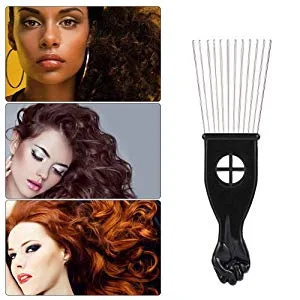 3Pcs Afro Combs Professional Metal African American Hair Comb for Hairdressing Styling Tool - product information 4