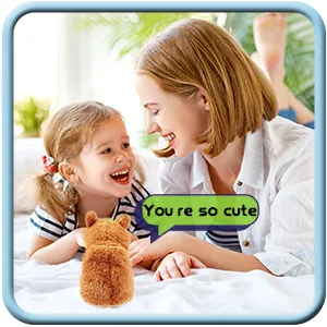 Qwifyu Talking Hamster Interactive Stuffed Plush Animal Talking Toy Cute Sound Effects with Repeats Your Said Voice Best Buddy for Kids Gift Age 3+ (Gray) - product information 4