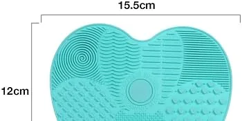 Make-up Brush cleaner made Of Silicone/Multiple Rugged Patterns and Has Strong suctions Size : Small | Colour : Black  - size