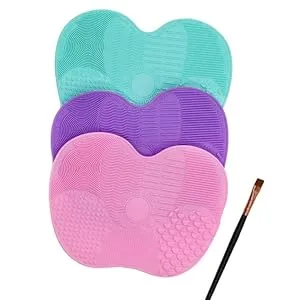 Make-up Brush cleaner made Of Silicone/Multiple Rugged Patterns and Has Strong suctions Size : Small | Colour : Purple  - product information 5