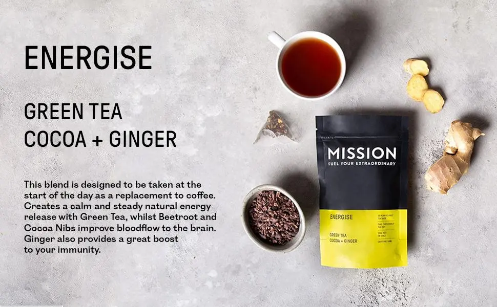 Perform Tea (30 Tea Bags) | Yerba Mate Tea with Lemongrass & Mint | Pyramid Tea Bags 30 Count (Pack of 1) - Mission Tea