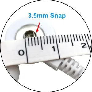 4 Pieces Replacement TENS Lead Wires 2.5mm Plug to 3.5 mm Snap Replace Cable Lead Wires for TENS Muscle Nerve Stimulators - product information 3
