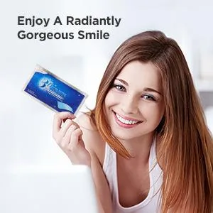 Teeth Whitening Strips Teeth Bleaching Teeth Whitening Kit Teeth Whitening Strips Advanced Double Elastic Gel Strips Kit 14 Pcs 7 Treatments - Teeth Whitening Strips