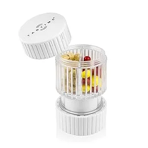 3 in 1 Pill Cutter for Small Pills Pill Crusher for Tablets & Pill Box - Perfect Pill Splitter for Small Pills - Tablet Crusher for Pills - Compact and Portable - Pill Box Travel Cutter Splitter Divider Dispenser Case
