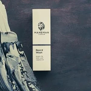 Maneman London Beard Grooming Kit for Men - 7 Piece Gift set shampoo oil softens itch free relief - Beard Wash