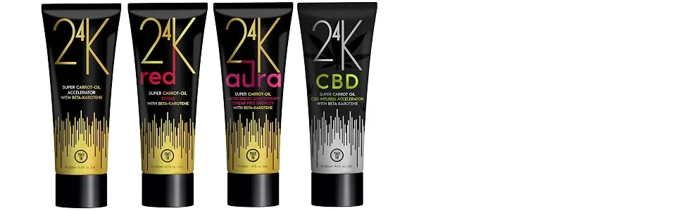 Power Tan 24K Super Carrot Oil Tanning Accelerator 250ml - 24k range