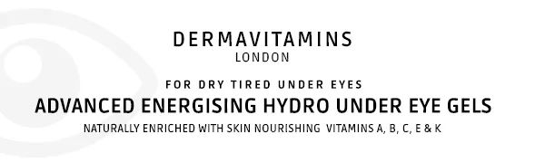 Dermavitamins Advanced Energising Hydro Under Eye Gel Patches - for Dry Tired Under Eyes (8 Pack) 8 Pair (Pack of 1) - Dermavitamins