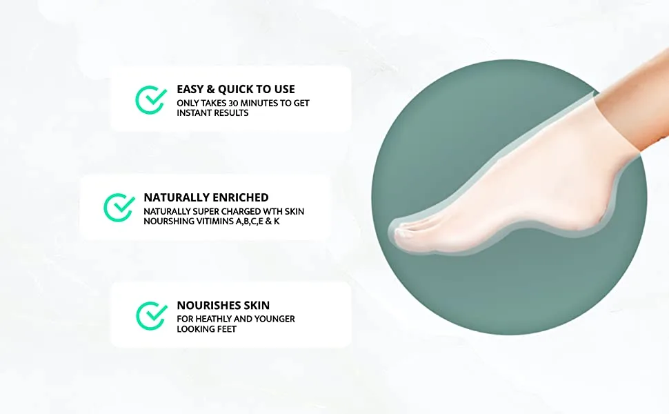 Dermavitamins Advanced Foot Mask Bag - Repairs Dry Feet (Moisturising) - easy and quick to use