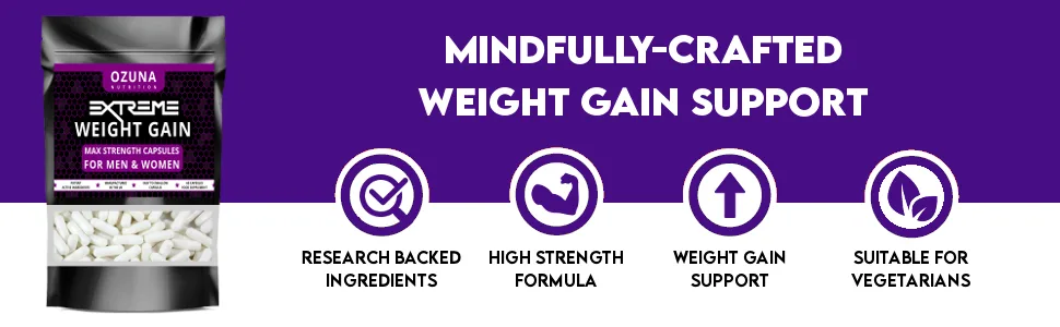 ANABOLIC Weight GAIN Tablets - Quick Muscle Mass Pills Growth Potent Capsules - weight gain info banner 2