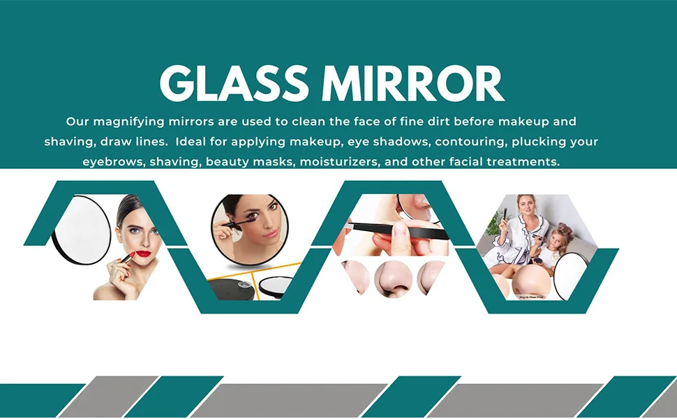 ARASO-UK LTD ARAZO - 20X Magnifying Mirror Eye Makeup Professional Pocket Vanity Eyebrow Tweezing - magnifying mirror