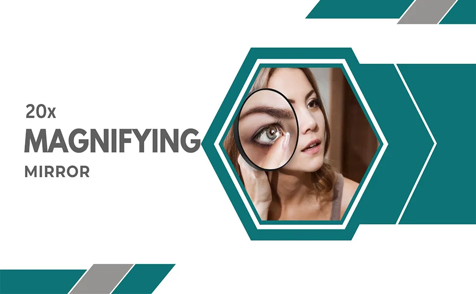 ARASO-UK LTD ARAZO - 20X Magnifying Mirror Eye Makeup Professional Pocket Vanity Eyebrow Tweezing - magnifying mirrors