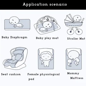 Nappy Changing Mat Foldable Diaper Pad Waterproof Travel Changing Mat with Gray Waves for Home Travel Outside(60 * 35 cm /23.62 * 13.77 in) - product information 3