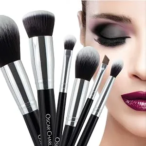 Oscar Charles 8-Piece Professional Eye Makeup Brush Set with Soft Blending Brushes Eyeshadow Brushes and Eyebrow Brushes - Rose Gold - oscar charles makeup brushes face