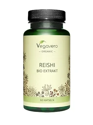 Organic Reishi Extract Vegavero | 8400mg (14:1) Ganoderma Lucidum | with Polysaccharides & Beta Glucans | Mushroom Extract Powder | 90 Capsules | Vegan - bio reishi