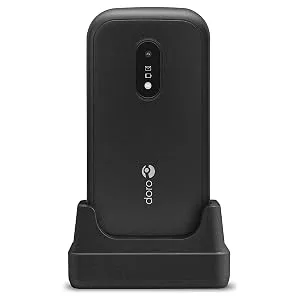 Doro 6040 Unlocked 2G Dual SIM Clamshell Big Button Mobile Phone for Seniors with 2.8" Screen GPS Localisation and Cradle Included (Black) UK and Irish Version  - doro 6040