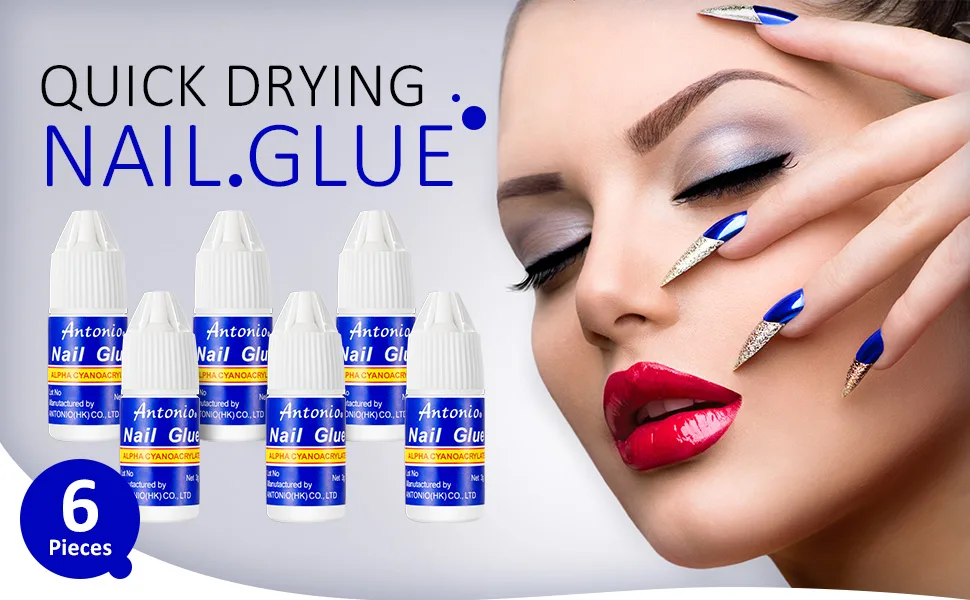 6 Pieces Nail Glue Quick Nail Tip Glue Beauty False Nail Adhesive for Stick or Repair Artificial Nails - product information 2