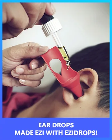 EziDrops - Eye Drop Dispenser Aid - Easy Eye Drop Applicator - Safe & Easy Vision Care (Blue) - EZIDROPS EAR DROPS