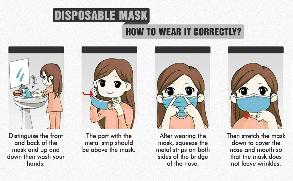 1Above 50pk- Disposable 3-Layer Face Masks High Filterability Suitable For Sensitive Skin (Black) - Disposable 3-Layer Face Masks