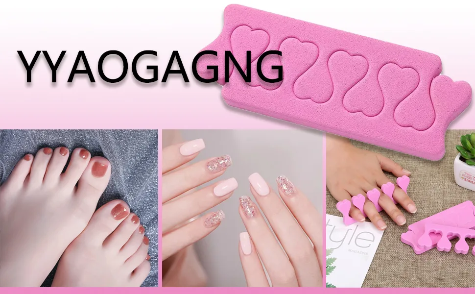 YYAOGAGNG 20pcs Soft Foam Sponge Toe Separators Finger Dividers Soft Sponge Finger Divider Spacer Nail Art Manicure Pedicure Tools - product information 6