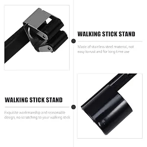 Walking Stick Portable Crutch Support Holder Mount Stand for Mobility Scooter Wheelchair Walker Stick Accessories - Walking Stick Stand Walking Stick Holder Walking Stick Support