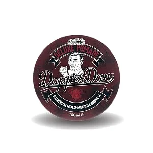 Dapper Dan Deluxe Pomade Medium Hold Medium Shine Hair Pomade for Men Flexible Water Based Pomade for a Professional Look 1 x 50ml 50 ml (Pack of 1) - Deluxe Pomade, Dapper Dan, Hair Pomade, Men