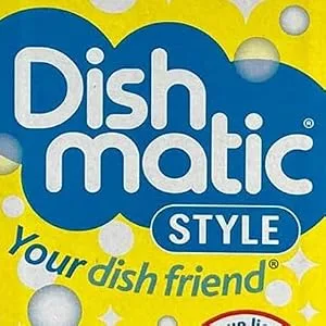 3PK Dishmatic Fillable Washing up Brush with Handle Colour and Design May Vary (Refill with Handle) E- Refill with Handle - Dishmatic fillable brush with handle