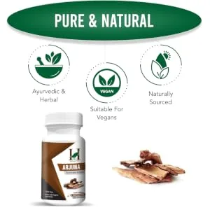 H&C Arjuna Capsules - 450mg 120 Counts 120 Count (Pack of 1) - SPN-FOR1