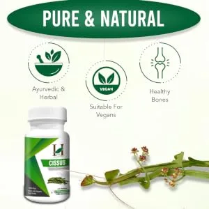 H&C Cissus Capsules (Cissus quadrangularis) - 900mg per Serving 120 Vegan Capsules (2 Months Supply) | Herbal Supplement for Bone Health 450mg Capsules - SPN-FOR1