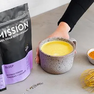 Sleep Matcha Tea (10 Sachets) | Rooibos Powder with Turmeric & Lavender 10 Count (Pack of 1) - Mission Tea