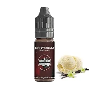 Simply Vanilla High Strength Flavouring - 230+ Flavours - Galaxy Food Flavours - 10ml Bottle - Simply Vanilla Image