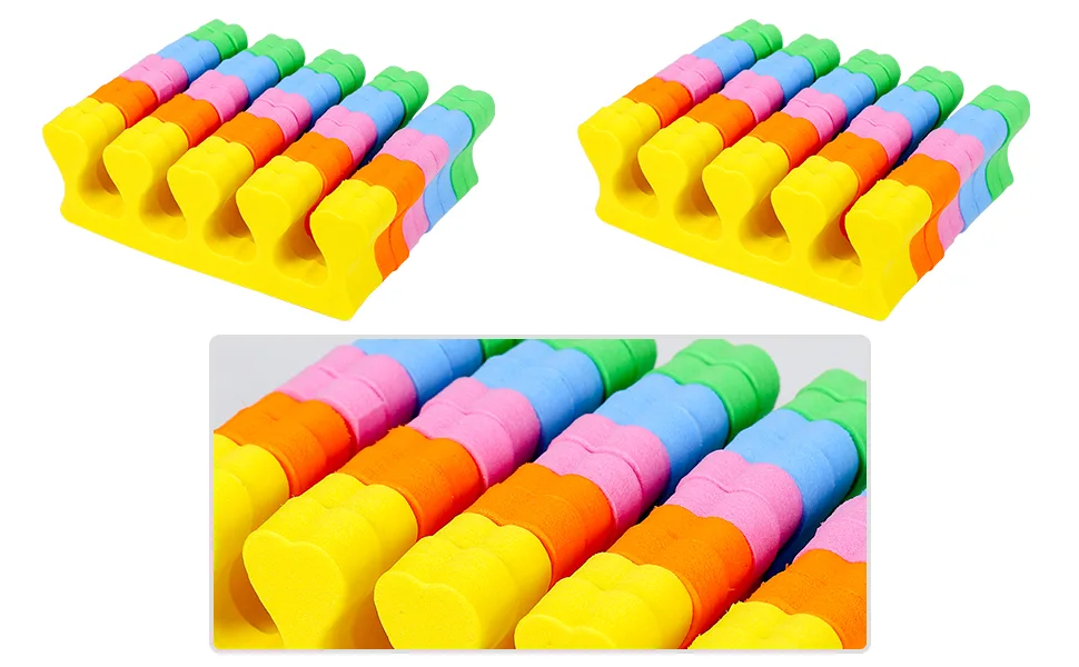 Dacitiery 20 Pcs Foam Toe Finger Separator Toe Finger Dividers Disposable Soft Sponge Nail Toe Separator Divider Spacer for Pedicure Manicure Nail Art Accessories Tools - 2012