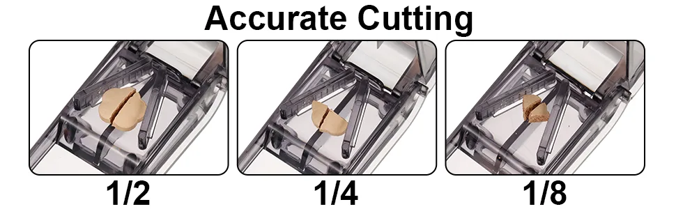 Teblacker 2 pcs Pill Cutter Portable 2-in-1Pill Splitter with Blade and Storage Compartment for Small or Large Pills Cut in Half Quarter for Pills Tablets - product information 6