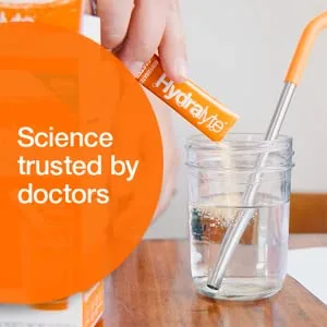 Hydralyte Effervescent Electrolytes Powder Sachets - 20 Orange Flovoured Sticks - Rapid Rehydration - Prevent Dehydration - Achieve Optimal Hydration - Hydralyte Image 2